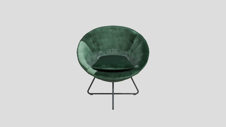 Green Velvet Chair 3D Model
