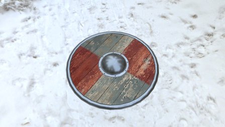 Wooden Viking Shield 3D Model
