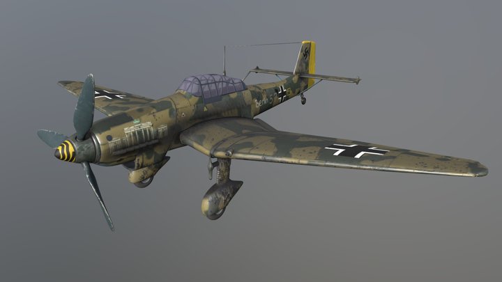 Junkers Ju 87 stuka Berlin design 3D Model