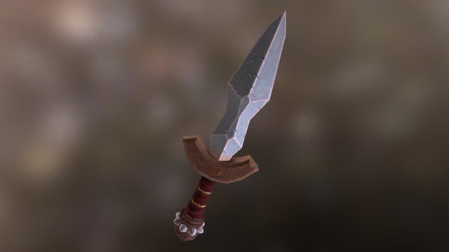 Hand Painted Sword 3D Model