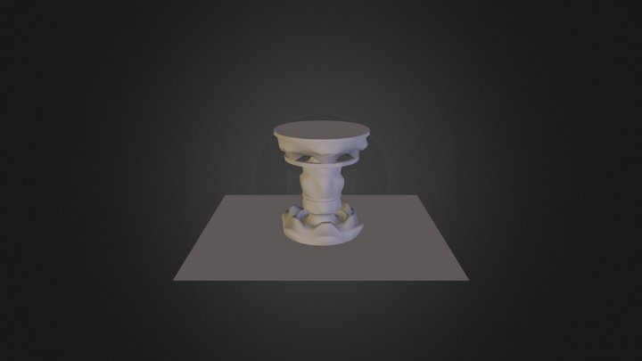 Column Table 3D Model