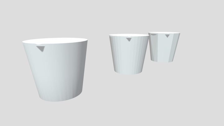 Low-Poly 3D Model of Blank Cup Noodle Models