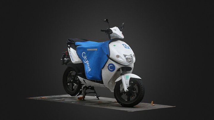 Scooter en libre-service à Paris 3D Model