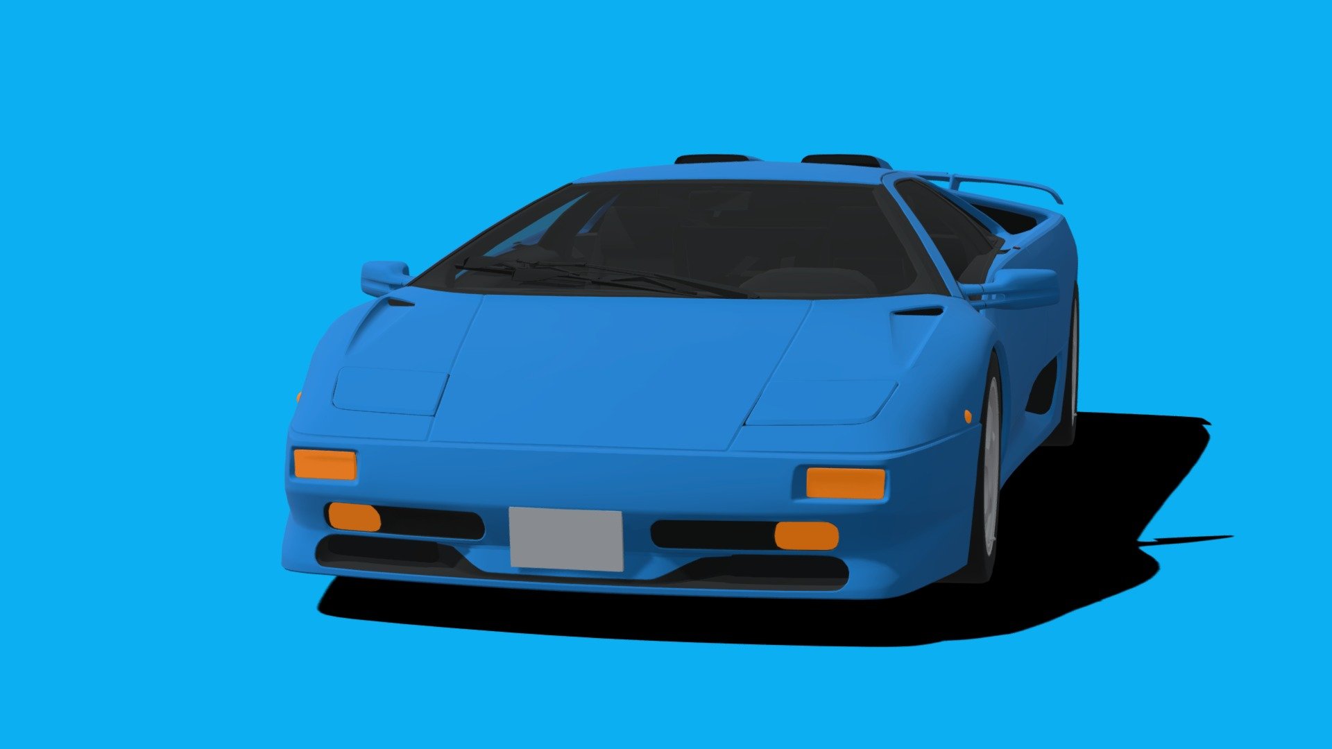 TOON Retro : Lamborghini Diablo - 3D model by LePoint_BAT (@LePointBAT ...