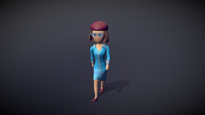 Stylized Hostess 3D Model