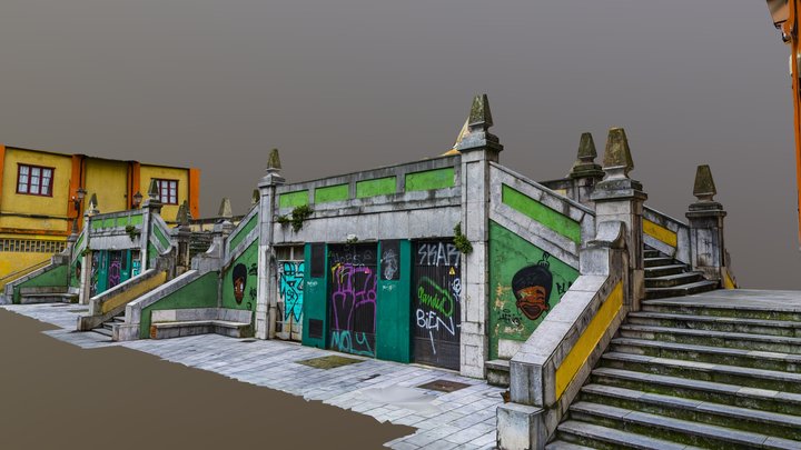 Double graffiti stairs 3D Model