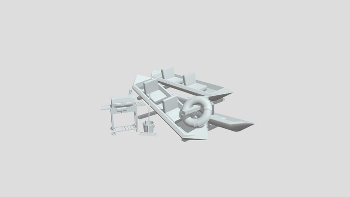 5 Modeled Props 3D Model