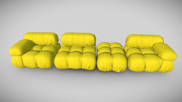 Camaleonda sofa (low poly) – Free 3D Model STL