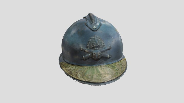 french helmet ww1 artillery 3D Model