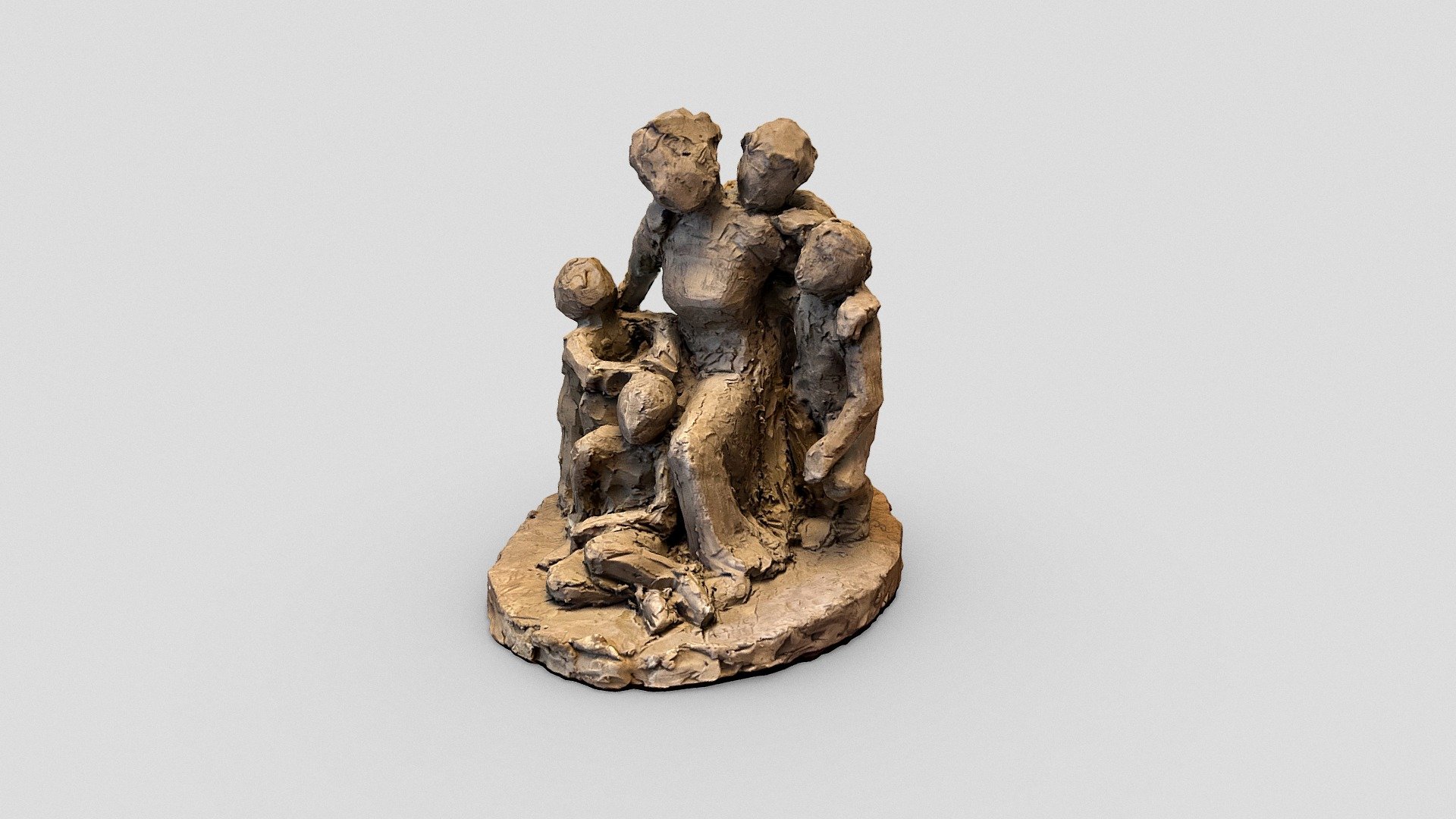 Sculpture - Mother & 4 kids