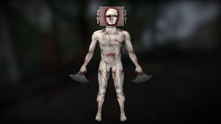 Mr Box Head 3D Model