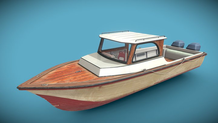 Old Rental Boat 3D Model