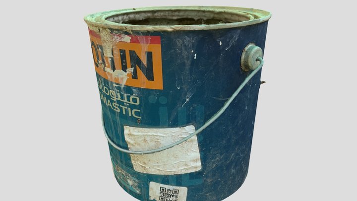 Old paint bucket 3D Model