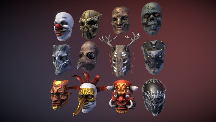 Masks pack 2 3D Model