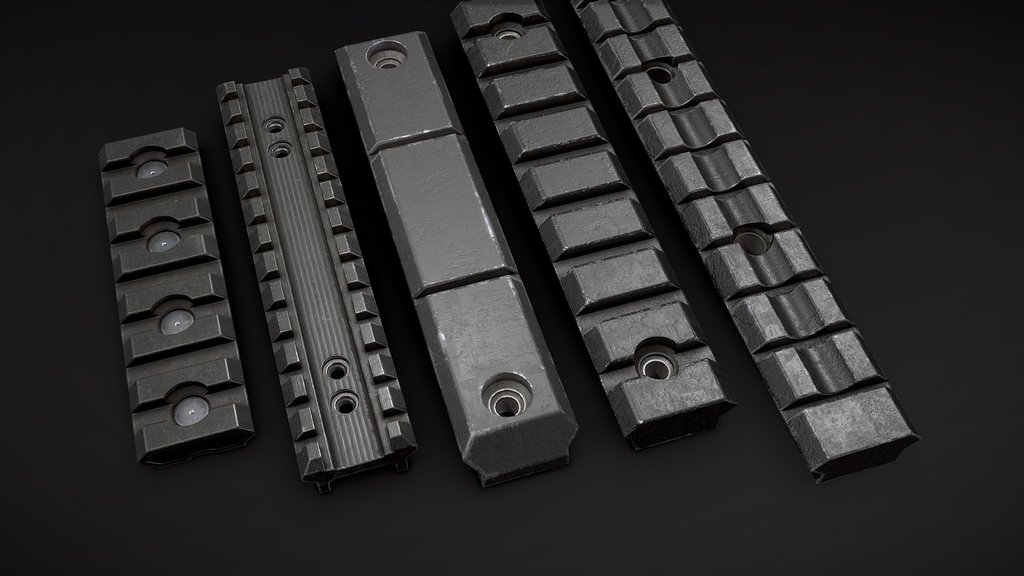 Picatinny Rails - Houdini Generated