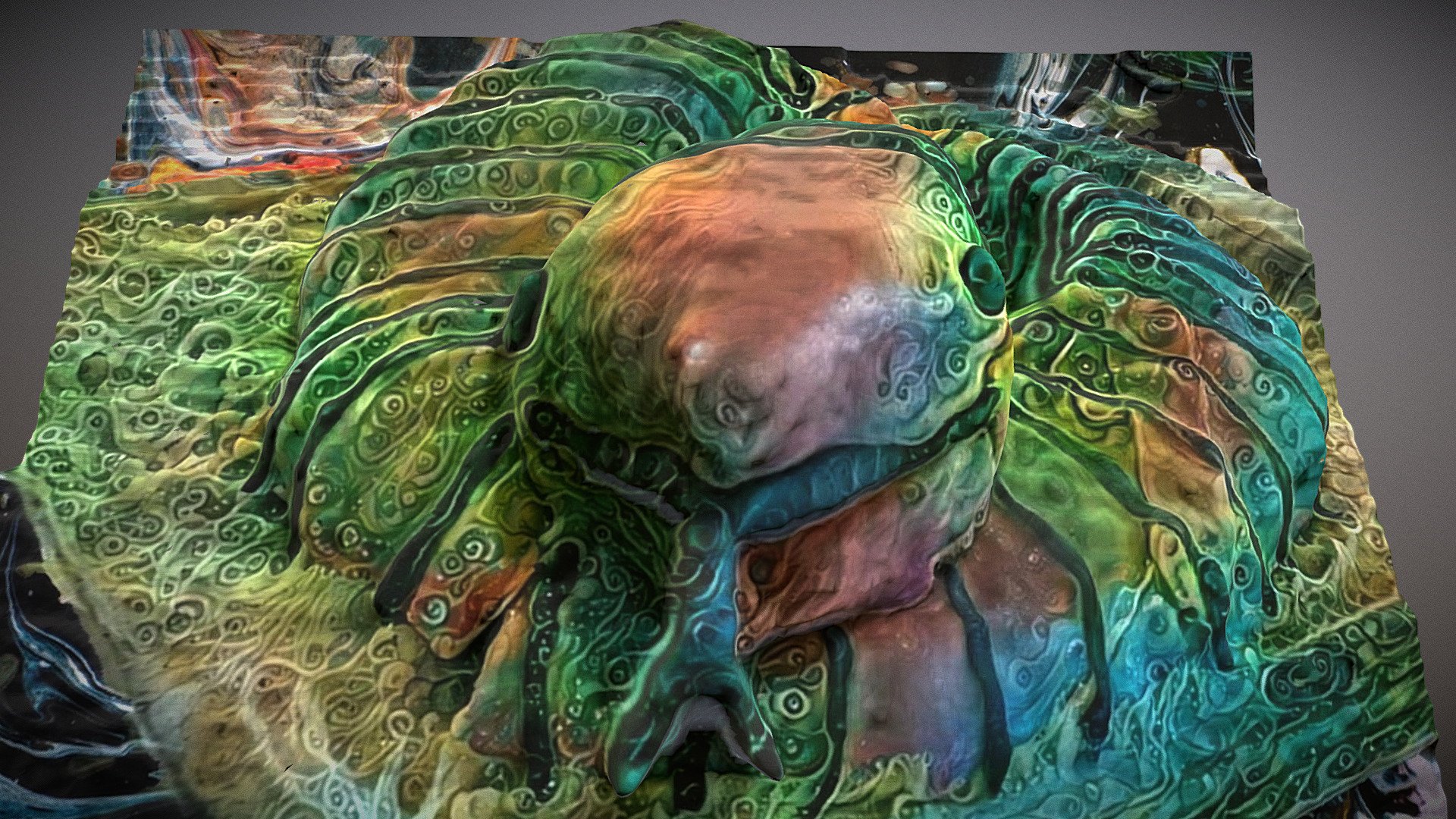 A stylized photo of a Snake Cake