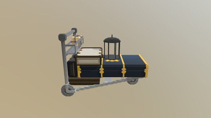 Harry Potter King's Cross Luggage Trolley 3D Model