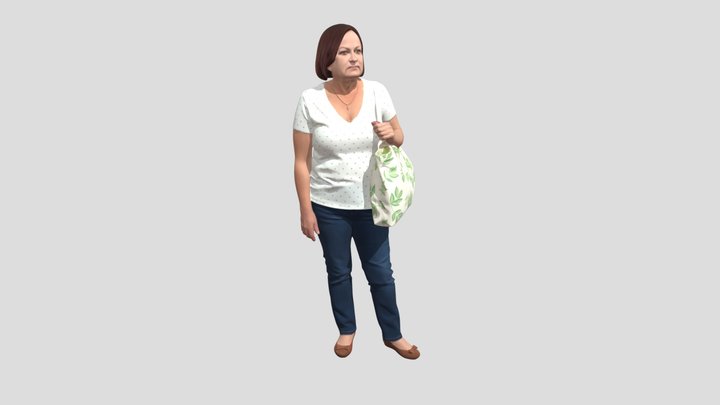 Casual Shopper with Leafy Tote