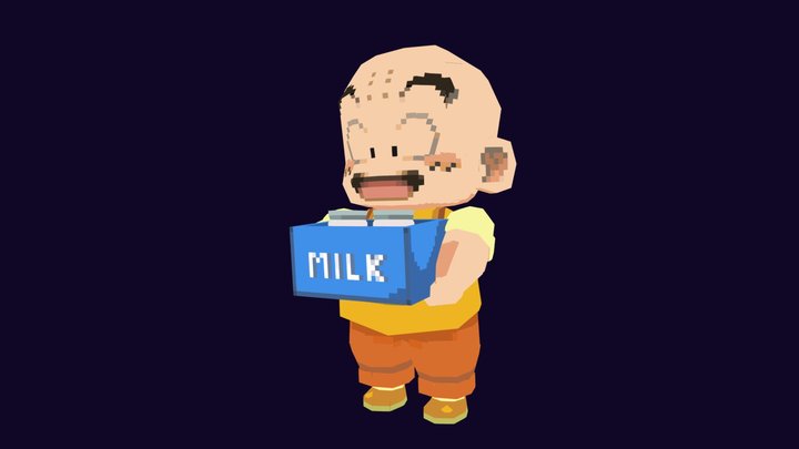Milk Delivering Kuririn [Blockbench] 3D Model