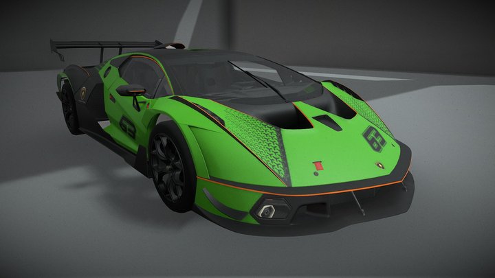 Lamborghini SCV12 Game Ready & Engine Sounds 3D Model