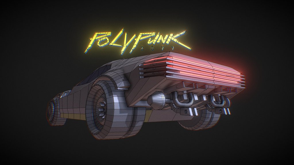 Cyberpunk 2077 Car lowpoly (Quadra V)