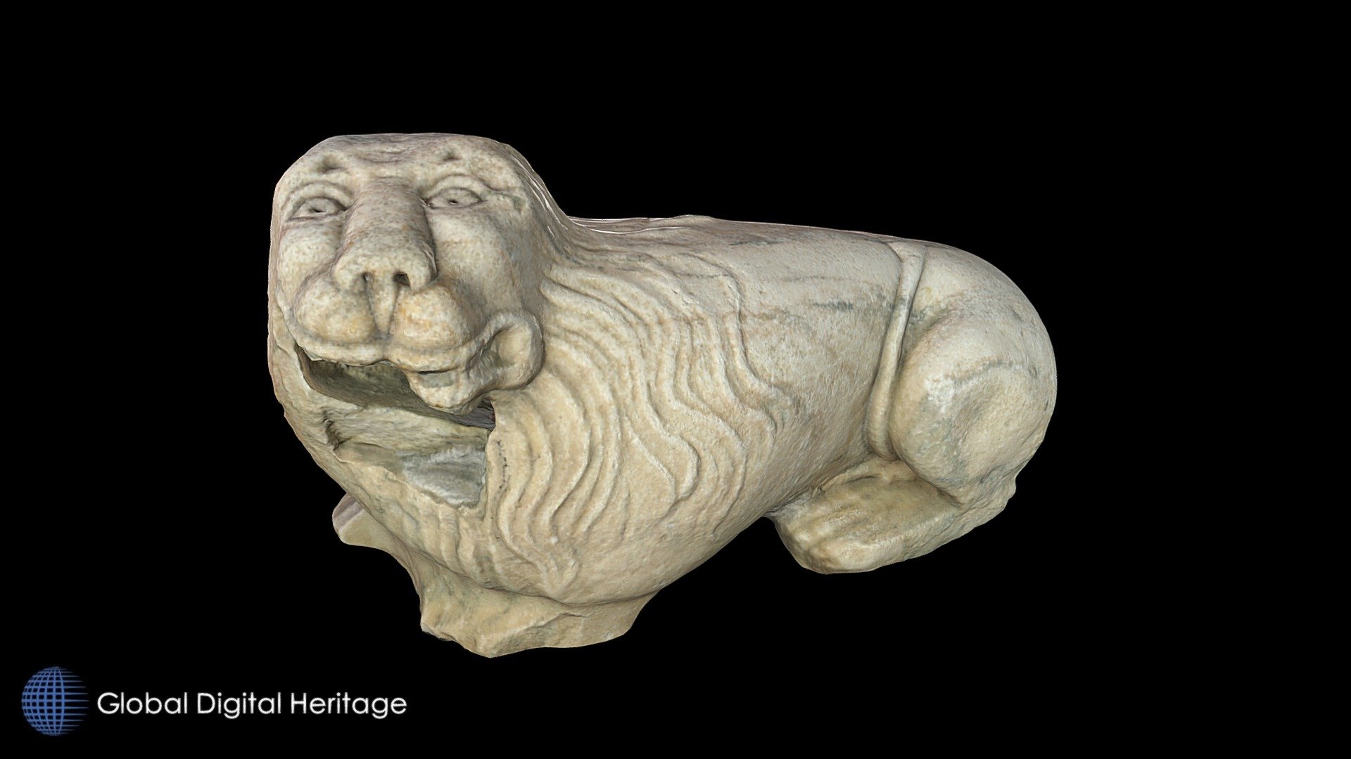 Lion roman marble sculpture - Optimized