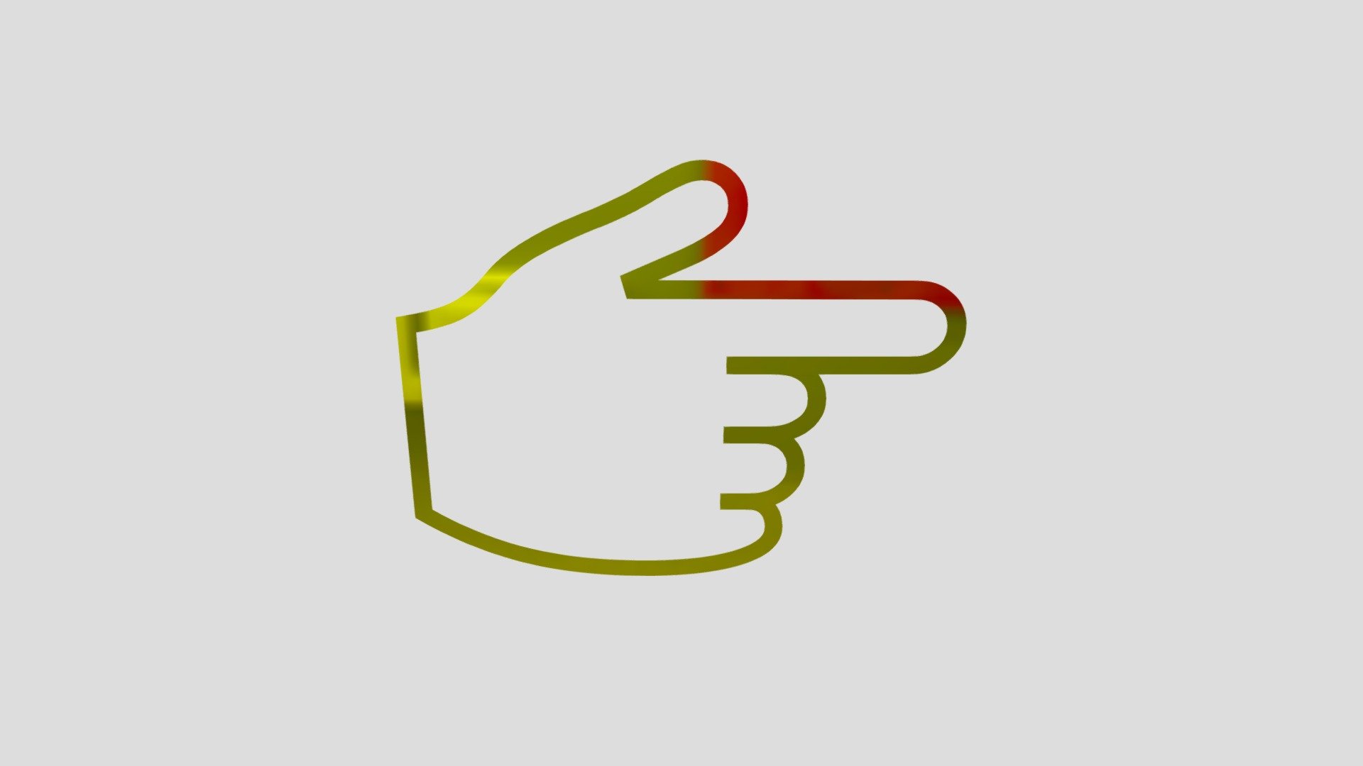 White Pointing Backhand Index - Download Free 3D model by saurabh ...