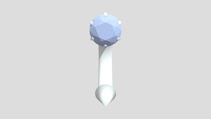 Diamond Belly Ring 3D Model