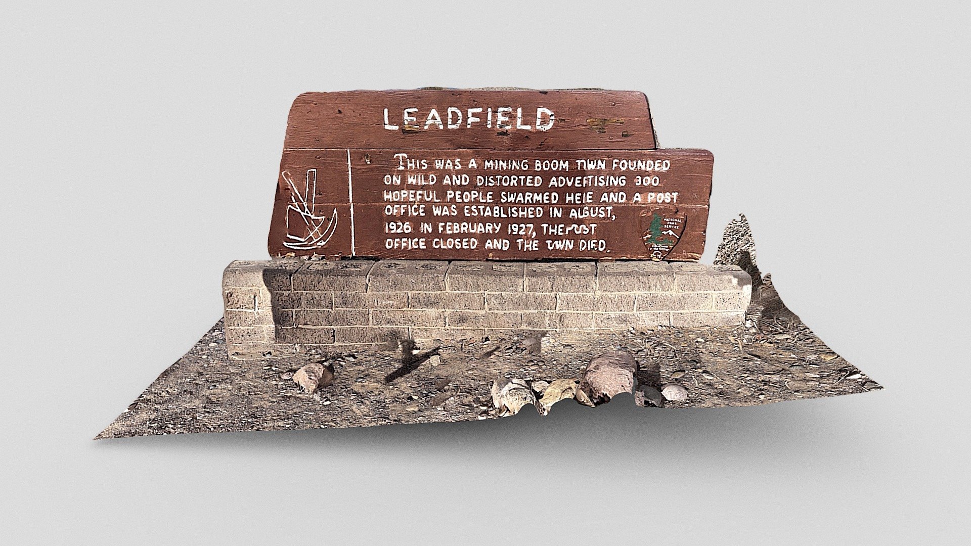 Leadfield ghost town sign (Death Valley NP)