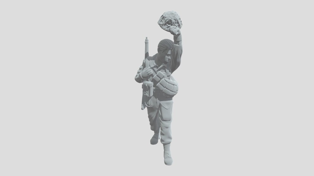 Raising the Helmet in Victory