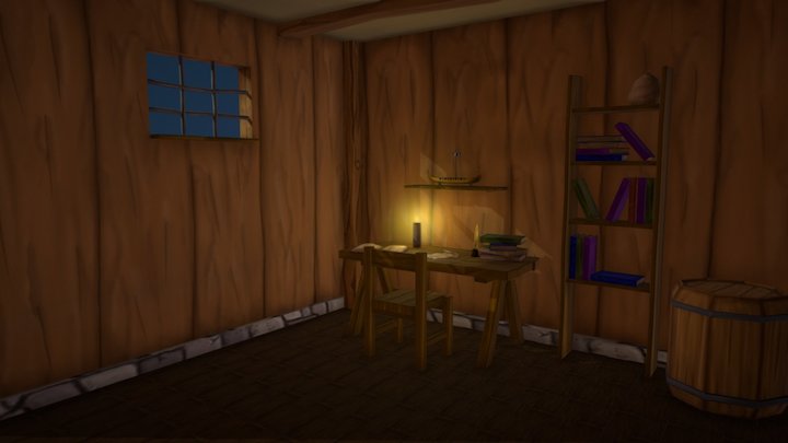 hand painted room 3D Model