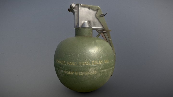 M67 Hand Grenade 3D Model