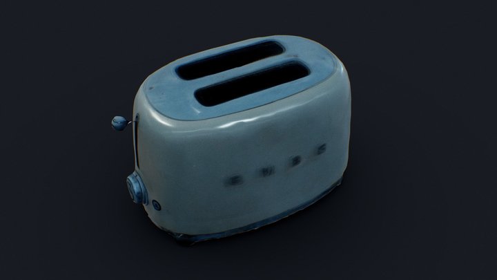 Low Poly - Toaster - Kitchen Appliances 3D Model
