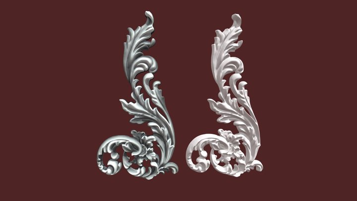Ceiling Wall Carving 011 3D Model