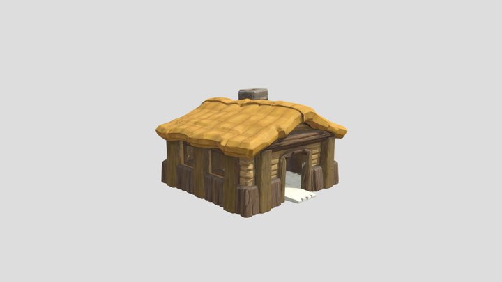 Clash of clans 3d model town hall 1 3D Model