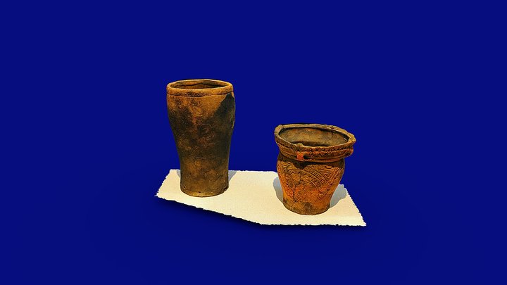 五領ヶ台式土器2点（八千代市上谷遺跡）観察記録3Dモデル – Free 3D Model STL