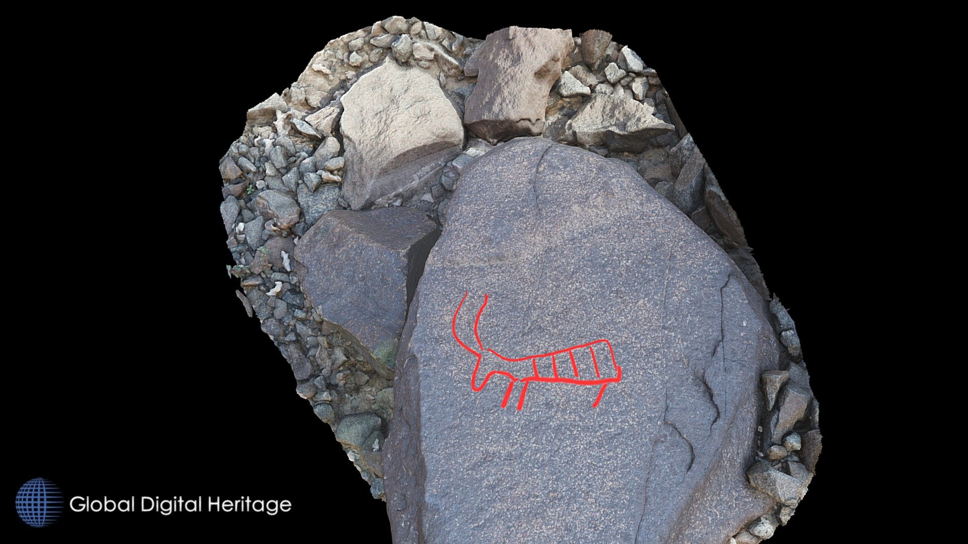 Petroglyph N18 Khatm Al Melaha, Kalba, Sharjah