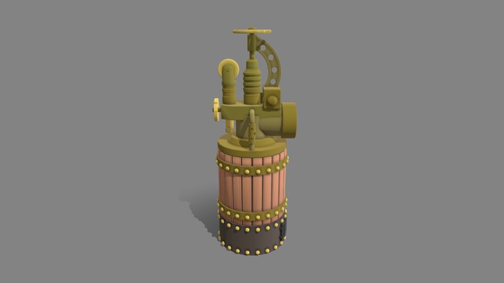 Кирилл_ДЗ Детализация_Зажигалка _Паровой котёл п 3D Model