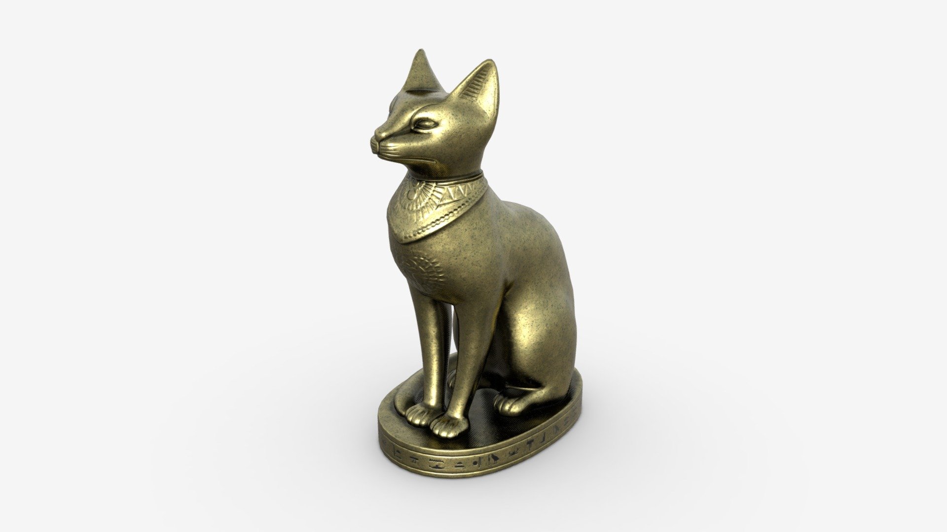 Egyptian Cat Statuette Patinated - Buy Royalty Free 3D model by HQ3DMOD ...