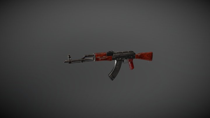 AK-47 Type3-A GAME ASSET PBR 3D Model