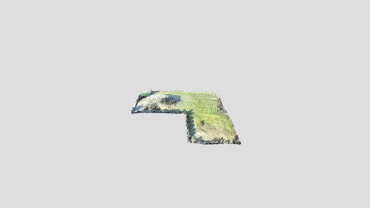 Dowth tumulus, medieval way and field systems. 3D Model