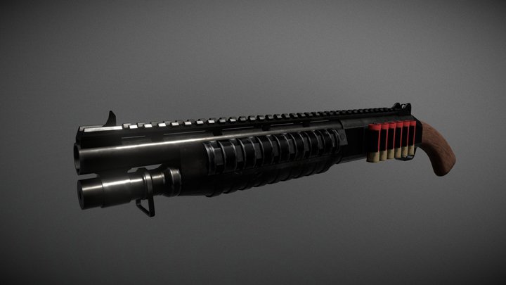 Modded Binelly M4 shotgun 3D Model