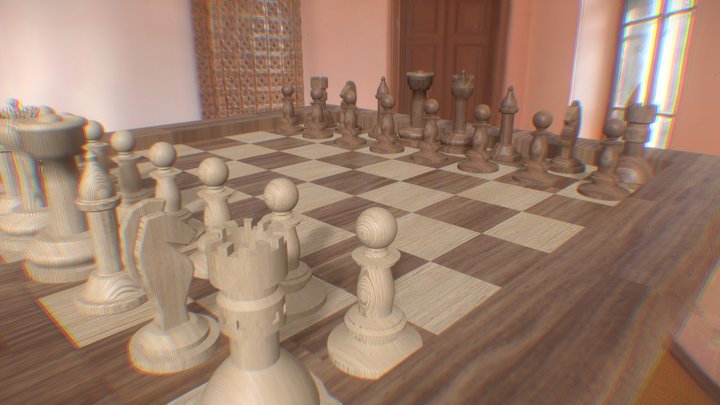 Peão de xadrez - Chess pawn, 3D CAD Model Library