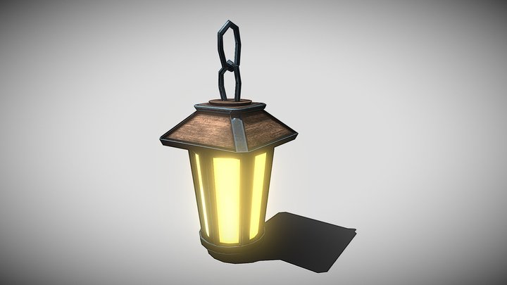 Stylized Hanging Lamp 3D Model