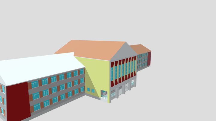 Здание школы 3D Model