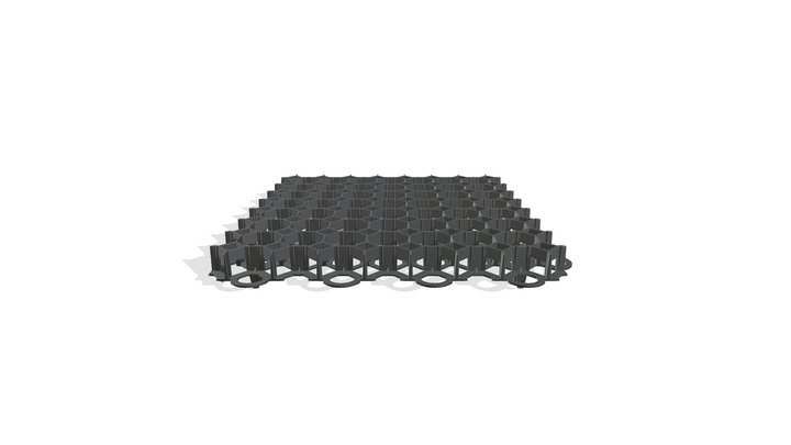 Graden Grid Black 500x500x40mm 3D Model