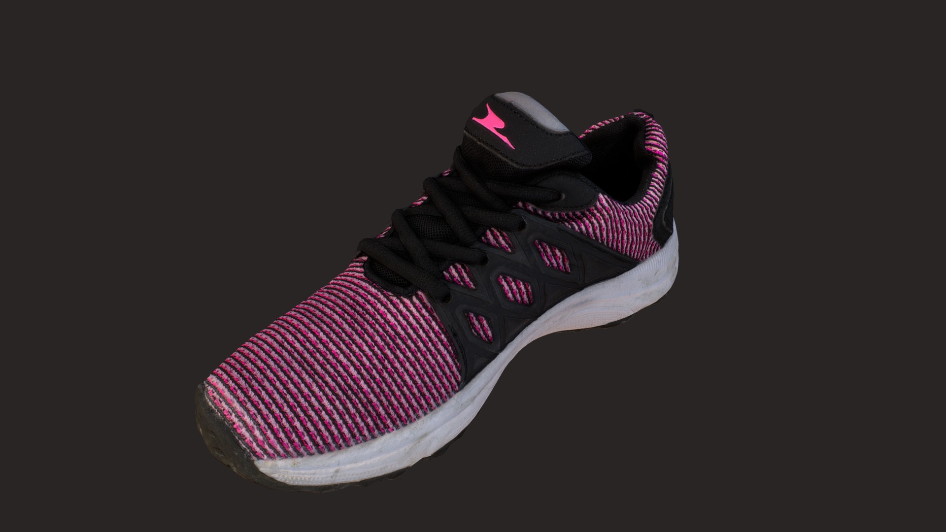 3D model Sneaker lowpoly - This is a 3D model of the Sneaker lowpoly. The 3D model is about a black and pink shoe.