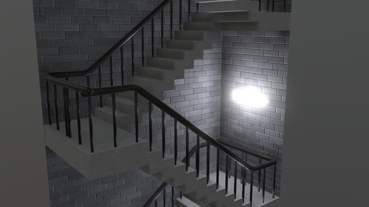 Stairs to the outside 3D Model
