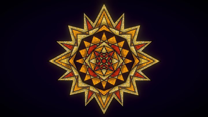 Stained Glass Sun Mandala