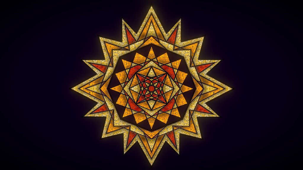 Stained Glass Sun Mandala